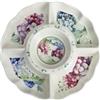 Brandani 51191 ANTIPASTIERA FLORA PORCELLANA, cm d 27, decori floreali, delicate ortensie e foglioline, Lavastoviglie, Microonde, Forno, Freezer