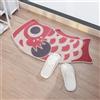 Feblilac Zerbino Simpatico e Divertente per Esterni Con Animali - 40 x 90 cm, Antiscivolo per Interni, Ingresso, Raschiare Scarpe - Rosso