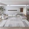 Pmnadfdag Tappeti Salotto 150 x 180 cm Tappeto Antiscivolo Pranzo Camera da Letto Tappeto Morbido Lavabile Linee geometriche moderne grigie