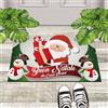 Generico Tappeto in Feltro da Cucina Natalizio Zerbino per Ingresso Esterno Casa Albero di Natale Antiscivolo Personalizzabile con nome Famiglia ''Babbo Camino''