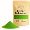 matches21 HOME & HOBBY Sabbia decorativa verde come decorazione colorata - 5 kg piccole pietre decorative Ø 0,5 mm per bicchieri, vasi