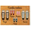 NANNUK Baby creations NANNUK - Zerbino personalizzato in fibra di cocco, design con scarpe dei familiari, cambia il colore delle scarpe, dimensioni 70 x 40 cm (famiglia 5)