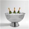 Spetebo Design - Ciotola per champagne in acciaio inox martellato, diametro 40 cm