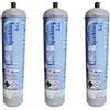 Termoidraulica RV TermoidraulicaRV® 3 bombole Co2 monouso da 600Gr usa e getta acqua frizzante Ricambio per Refrigeratori Gasatori Acqua Attacco Standard M11x1