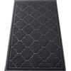 LuxStep Zerbino grande da 80 x 30 cm, per interni ed esterni, antiscivolo, design a basso profilo, resistente contro sporco e polvere, per ingresso, patio, garage, aree ad alto traffico, nero