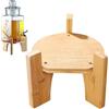Mimoqk Supporto per dispenser per bevande,Supporto per dispenser per bevande in legno | Elegante supporto per brocca d'acqua Supporto per bottiglia d'acqua - Supporto in legno porta bevande in vetro