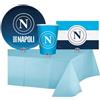 Generico Kit n.49 Accessori Tavola Napoli calcio per 6 persone per allestire la tavola del compleanno del tuo bambino tifoso della squadra Partenopea diego armando pibe de oro dios napoletano