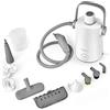 RELAX4LIFE Pulitore a Vapore Portatile 1000W, Pulitore Multiuso con 10 Accessori, Serbatoio dell'Acqua 300 ml, per Pavimena, Moquette, Tende, Seggiolini Auto, Cucina, Bagni (300 ml, Grigio)