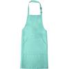 QUARKZMAN Grembiuli da Cucina 82x68cm Regolabili Impermeabile con Lunghi Lacci Grembiule da Chef con 2 Tasche per Uomini Donne Chef, Azzurro Chiaro
