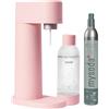 Mysoda Woody - Gasatore d'acqua per l'acqua frizzante in materiale composito di legno con bottiglia in PET e bombola CO2 inclusa - Rosa