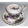 Rofu Royal Albert/Tazza da collezione Febbraio / Bone China / 1 tazza - 1 piattino / Violets/Frebruar