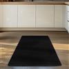 Carpettex Tappeto Runner Nero 80x150 cm Tappeto Lavabile a Pelo Corto, Antiscivolo e Morbido, Design Monocromatico Moderno per Camera da Letto, Cucina e Corridoio