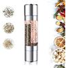 Wailicop 2 in 1 Acciaio Inossidabile Pepe Mare Macina Sale Ergonomico Manuale Regolabile Macinaspezie Campeggio Cucina Casalinga Confezionato Singolo