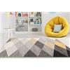 Carpeto Rugs Tappeto Bambini Morbido - Tappeto Pelo Corto Moderno Geometrico - Tappeto Cameretta - Tappeti Camera da Letto Grandi Dimensioni - Giallo Grigio - 200 x 290 cm