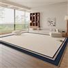 Pmnadfdag Tappeto Salotto Grandi 200 x 300 cm Tappeto Antiscivolo per Sala da Pranzo Camera da letto Soggiorno Linee geometriche moderne beige blu