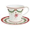 Easy Life Tazza da tè natalizia in porcellana con piattino Magie de Noel 200 ml