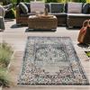 Teppich-Traum Tappeto orientale da esterno per soggiorno Tappeto vintage in grigio blu Größe 80x150 cm