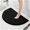 HYFAN Tappeto da bagno semi-rotondo in ciniglia in microfibra, antiscivolo, super assorbente, ad asciugatura rapida, morbido, lavabile in lavatrice, semi cerchio, decorazione per pavimenti