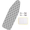 Generico Copertura Per Asse Da Stiro 120x47cm Copri Asse Da Stiro Imbottita Tappetino Elastico Per Asse Da Stiro Per Viaggi Dormitorio Armadio Cucito O Appartamento(Dark gray,147x58cm)