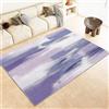 Generic Tappeto Lavabile in Lavatrice 60x90cm Lilla Motivo Astratto Sognante Antiscivolo per Sala da Pranzo e Soggiorno Viola Pelo Basso Tappeto da Comodino per Camera da Letto
