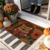 Generic Grazioso zerbino con riccio, marrone, tappetino per ingresso per la casa, decorazione autunnale, tappetino in gomma antiscivolo, per esterni e interni, facile da pulire, assorbe la polvere, 73 x 43 cm