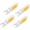 DLEDMOP Lampade LED G9 LED COB Ampoule 220V 3W 5W 7W En Verre Ampoule 360 LED G9 Angle De Faisceau Blanc Chaud 3000K For Lustre,bianco Caldo,7W-4PCS