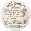 Lupia - Bilancia Digitale da Cucina in Vetro Temperato decorato IL SEGRETO D.18,5 cm, Idea Regalo scatola bianca, Display LED, Design Elegante Bomboniera, batteria CR2032, Made in Italy
