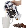 Generic Bottiglia di caffè portatile a forma di robot, macchina da caffè francese da viaggio a forma di robot, macchina per caffè espresso con punzonatura a mano - 960 ml/32 oz