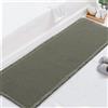 LINGKY Tappeto Bagno Assorbente, Tappetino Bagno Antiscivolo, Microfibra Tappeti Bagno, Lavabile Asciugatura Rapida Tappetino Bagno Doccia per Bagno, Cucina (Verde Oliva,60x180 cm)