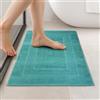 HomeLife - 1 Tappeto Bagno Assorbente Made in Italy (45x60 cm). Tappeti Cotone Lavabili Lavatrice ad Alte Temperature, Senza Antiscivolo - Tappeto Bagno Aquamarina Morbido e Durevole