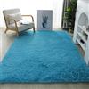 Lifup Tappeto Peloso Morbida Soffici Antiscivolo Tappetino a Pelo Lungo Rettangolo per Soggiorno Camera da Letto azzurro 80 x 160 cm