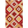 Pierre Tappeti Tappeto moderno AVANA ARANCIONE geometrico etnico kilim, Tappeto arredo soggiorno salotto camera lavabile anti-scivolo cm.140x200