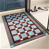 Generico Tappeto Bagno Assorbente Antiscivolo Grande 100x120cm Tappetino da Bagno Lavabile Tappeto Doccia Asciugatura Rapida Tappetino Doccia Pietra Diatomite, Ingresso Zerbino Cucina Carpet Quadrettato 3-72