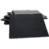 MamboCat Set di 6 piatti in ardesia 17 x 17 cm I piatti da portata nero I per sushi con bordo di rottura rustico I piatto per antipasti anche come sottobicchieri, in granito