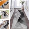 ZESEWU Tappeto Cucina Antiscivolo Tappeti Runner Passatoia Grigio Nero Geometrico Tappeto Corridoio Soggiorno Lavabile tappeti casa 90X200CM Tappeto Runner Tappeto Passatoia Cucina Durevole Tappetino