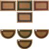 Home Tresor - Zerbino Cocco con Bordo | Tappeto Ingresso in Cocco Naturale con Greca Fronte Cocco e Retro PVC | Zerbino Casa (Rettangolare 40 x 60 cm, Cornice Verde)