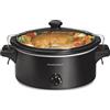 Hamilton Beach Stay or Go 33261 - Pentola portatile con coperchio, lavabile in lavastoviglie, 6 quart, colore: Nero