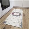 Mazovia Tappeto - Bianco Tappeto di Natale - Natale Tappetini per Cucina, Corridoio - Tappeto Lavabile in Lavatrice - Impermeabile - Ghirlanda di Natale - Tappeto di Natale Crème - 50 x 140 cm