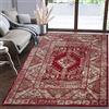 Mazovia Tappeto Salotto Moderno Pelo Corto - Tappeti Moderni Soggiorno - Tappeti Camera da Letto - Tappeti Salotto Grandi Dimesnioni - Motivo Orientale - Rosso - 300x400 cm