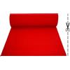 Olivo Tappeti Olivo.Shop - Passatoia larga 2 metri su misura, in bianco o rosso natale, ad effetto moquette per eventi e matrimoni, tappeto per cerimonie o negozi. - Christmas (ROSSO, 12 METRI)