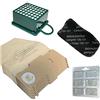 Filterprofi KIT 6 Sacchi / Sacchetti + 6 Profumini + Filtro HEPA / EPA + Filtro ODORI per aspirapolvere Vorwerk Folletto Kobold VK 130, 131 SC, VK130, VK131