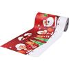 SaRani Tappeto Guida Passatoia Corsia Runner da Cucina Gomma Antiscivolo Flessibile Tagliabile Morbido Natalizio Rosso, Fantasia Babbo Natale (350x50 cm, Cartoon)
