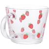 Alipis Bicchiere in Vetro Trasparente Bocca Liscia Sicura Scala Design alla Moda Tazza per Colazione e Latte per Uso Quotidiano