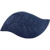 Saniplast Magnolia tappeto bagno tinta unita 55x100 cm a forma di foglia - colore blu dark denim