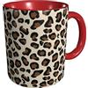 RFSHOP Tazza da caffè in ceramica con stampa leopardata, tazza da caffè per caffè, cappuccino, cacao, tazza da tè per casa e ufficio