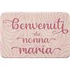 Babloo Zerbino di Benvenuto Personalizzabile con Nome Idea Regalo per i Nonni Benvenuti da... Tappetino Antiscivolo (Nonna)