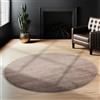 Teppium Tappeto rotondo a pelo corto in stile moderno, lavabile, unicolore, ideale per soggiorno, facile manutenzione, morbido camera da letto e cameretta Misurare: 200 cm Rund Colore: Beige