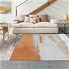 Generic Tappeto Arancio Moderno Astratto 180x270 cm Tappeto Morbido per Soggiorno Camera dei Bambini Sala da Pranzo e Ufficio Grigio e Bianco Design Home Decor Essential