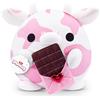 Snackles Zuru, Peluche Morbido e Morbido e Confortevole, con Licenza di merenda, 35 cm, Regalo per San Valentino (Mucca, Cioccolato)