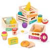 B. toys - Piccoli gruppi di buongustai - Cibo da gioco in legno - Casse per gruppi di alimenti - 24 Accessori per la cucina da gioco - 3 anni +